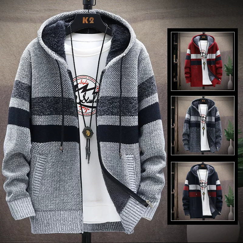 Demi-season knitted sweater, cardigan, baseball shirt, jacket