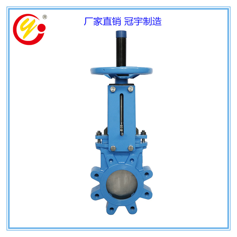 山东厂家供应德标球铁GGG40手动刀闸阀 梅花式明杆软密封浆液阀