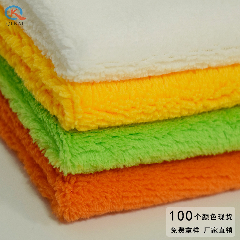 New flannel spot single double coral flannel dry hair cap pajamas blanket home textile fabric factory direct supply