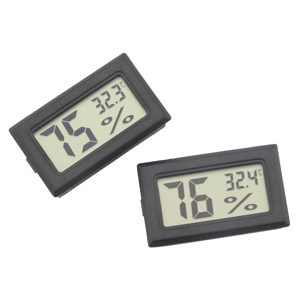 GALINER 黑色温度计迷你雪茄湿度计电子精准湿度计雪茄盒湿度计