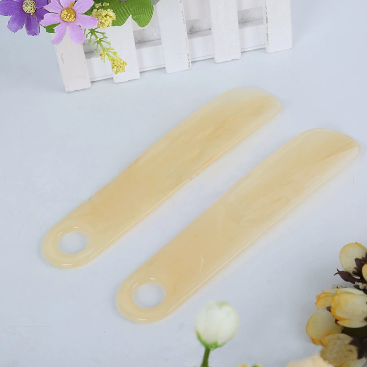 Оптовая складной пластиковый рожок для обуви портативный рожок для обуви чистый практичный полупрозрачный жидкий узор маленький рожок