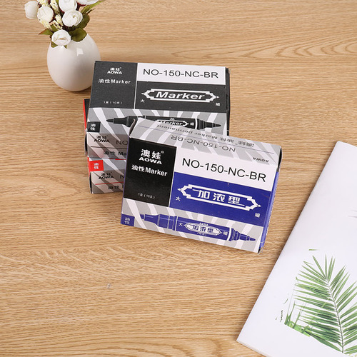 150 double-head oily black marker large-capacity marking color large-head pen logistics mark quick-drying marker pen
