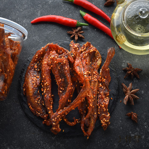 Spicy Dragon Fish Dried Sweet Chili Honey Glazed Fish Fry Seafood Ready-to-Eat Small Fish Dried Snack Leisure Snack Specialty Bagged