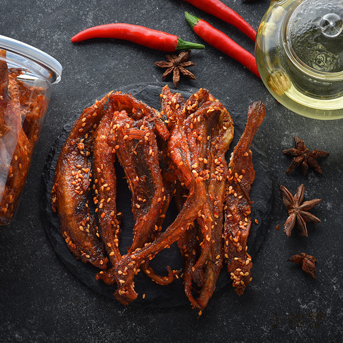 Spicy Dragon Fish Dried Sweet Chili Honey Glazed Fish Fry Seafood Ready-to-Eat Small Fish Dried Snack Leisure Snack Specialty Bagged