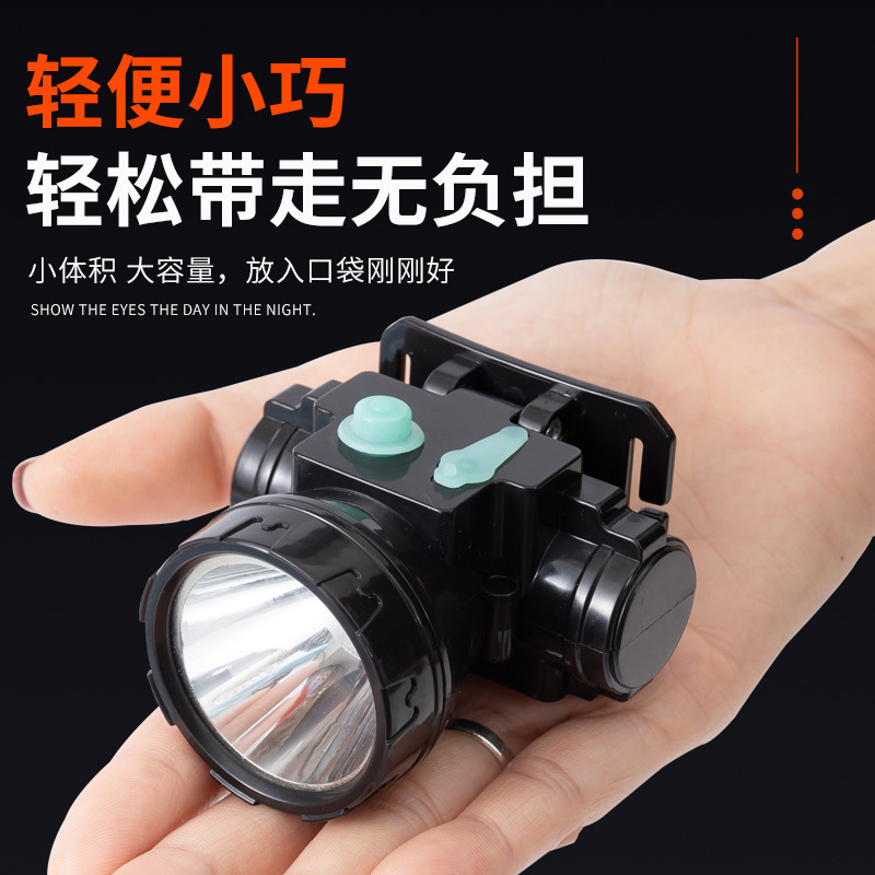 Led Headlamp Rechargeable Head-Mounted Flashlight Long-Range Outdoor Household Night Fishing Industrial and Mining Lamp High Brightness Strong Light