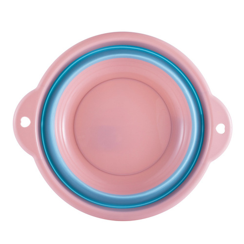Portable retractable folding basin plastic basin fishing trip household multi-functional wash basin silicone vegetable basin