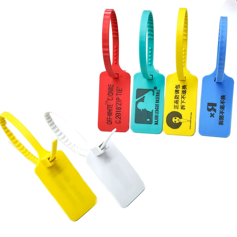 Пластиковые уплотнения одноразовые анти-контрафактные этикетки для одежды обувь анти-регулировочные пряжки