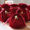 Creative wedding velvet hi sugar bag velvet cloth hi sugar box European -style wedding gift candy box gift bag wholesale