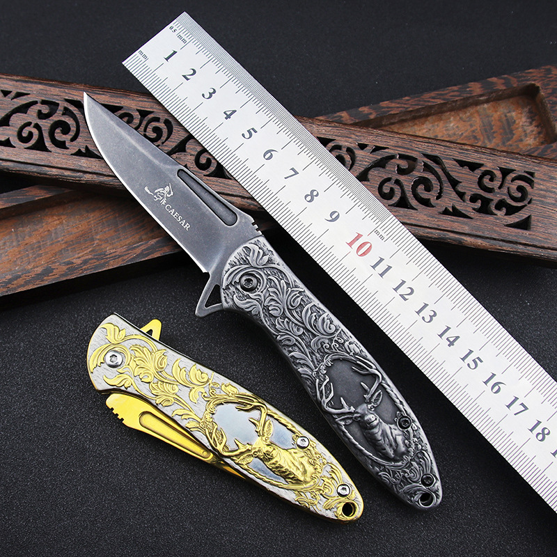 厂家批发折叠刀观赏刀具随身便携不锈钢迷你礼品小刀高硬度户外刀