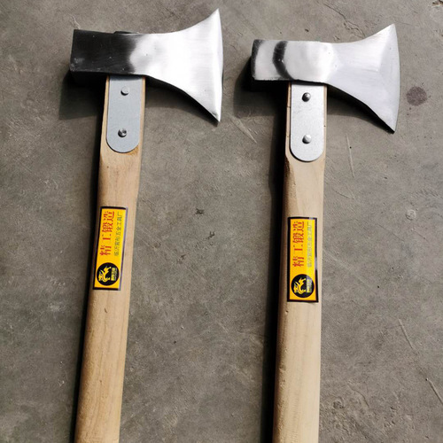 Hardware agricultural tools forged original black and white wooden handle double-edged ax iron handle ax single-edged woodworking ax reinforced hammer ax