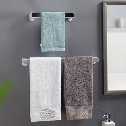 Bathroom towel storage rack, bathroom punch-free towel and bath towel storage rack, wall-mounted bathroom hook