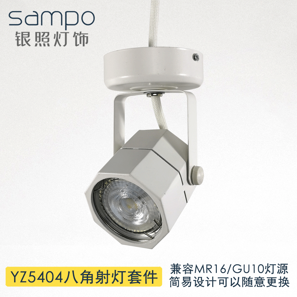 MR16 octagonal rail spotlight LED aluminum die-casting track light…