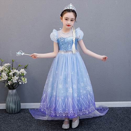 Summer  New Item Frozen 2 Elsa Princess Dress Halloween Elsa Girls' Dress Dropshipping One Piece