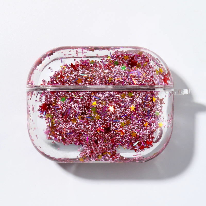 Protective case (Apple) AirPods 1/2/3/4/Pro — PC hard shell, glitter flow‑sand designs