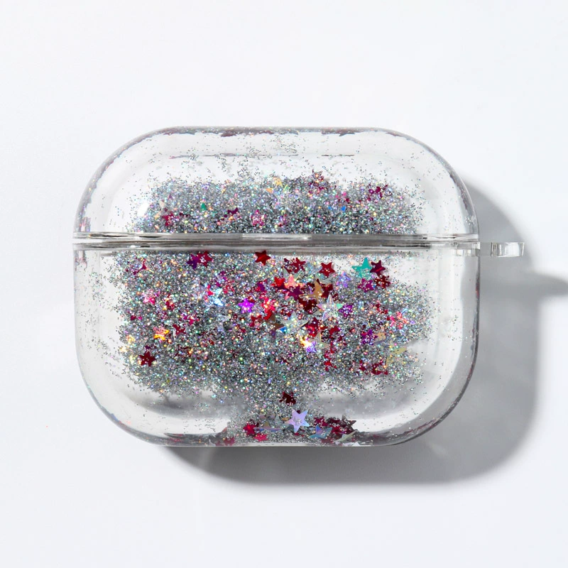 Protective case (Apple) AirPods 1/2/3/4/Pro — PC hard shell, glitter flow‑sand designs