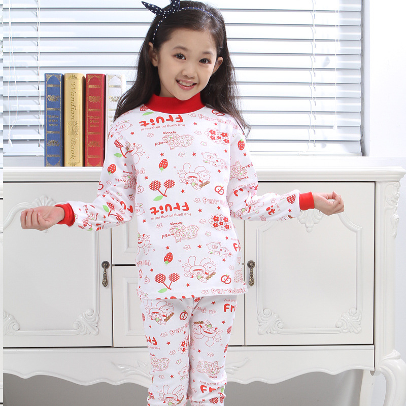 2023 ropa interior infantil traje de algodón medio y grande ropa de otoño para niños pantalones largos conjunto ropa interior para niños suéter de algodón puro algodón