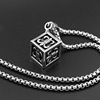 Necklace stainless steel hip-hop style, pendant, accessory, sweater, chain