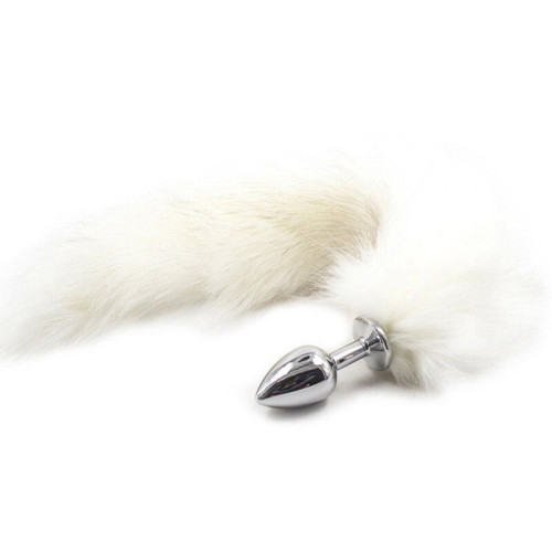 Metal Fox Tail Anal Plug Flirting Couple Back Yard Plug Cosplay Sex Toy Artificial Hair Female Apparatus