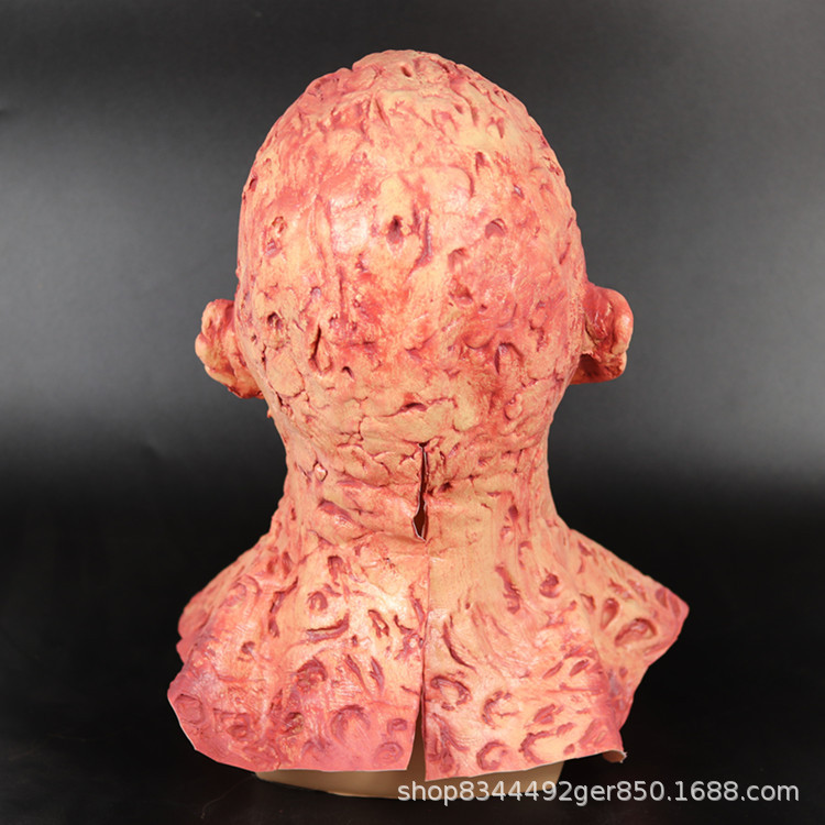 Fredi máscara látex tocado bioquímica Zombie Jason cos Halloween horror cara podrida Zombie Casa Encantada Accesorios