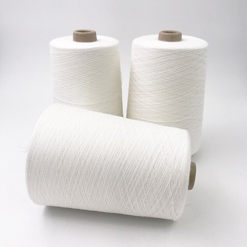 16 Count Expanded Cotton Nitrile Yarn, White Acrylic Cotton Blended Yarn, Cotton Nitrile Yarn, Nitrile Cotton Yarn