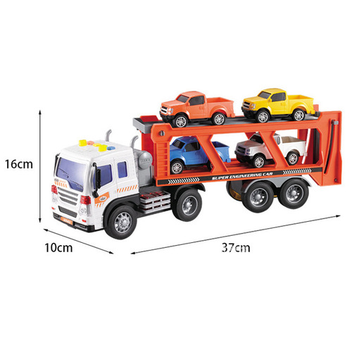 Artistic 1:16 Simulation Inertia Drag Plate Car Vehicle Transport Car Story Music Lights Toy Car 1 Piece Dropshipping