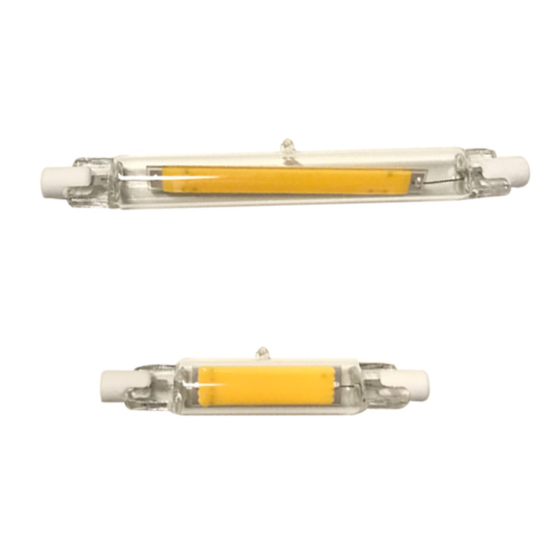 Nuevo reflector de vidrio R7S LED COB78mm118mm lámpara de doble extremo enchufe horizontal reemplazar la lámpara halógena 220V