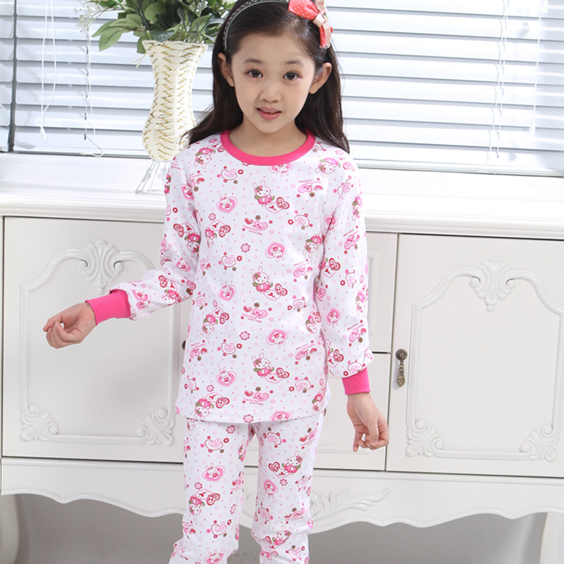 Oferta especial venta al por mayor venta directa de fábrica ropa interior de algodón para niños traje medio y grande ropa de otoño para niños pantalones largos conjunto de algodón para niños