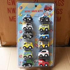 Suction Pad 12 Pack Mini Car Toys Cartoon Fire Police Car Baby Handheld Pocket Car Bouncy Toy