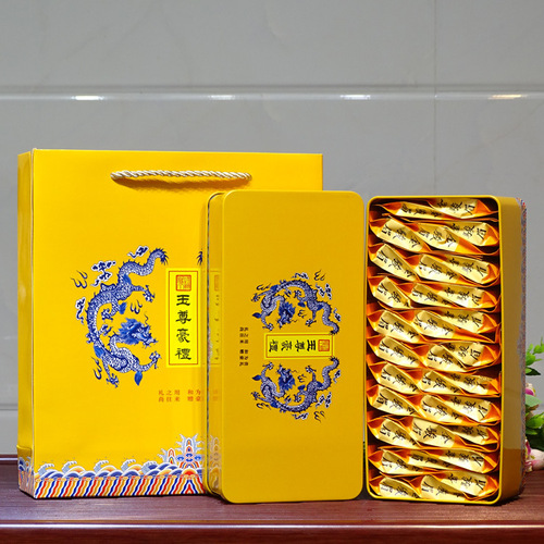 Fujian New Tea Jin Jun Mei Black Tea Oolong Tea Assorted Set Gift Box Iron Box Pack of Two with Gifting Bag