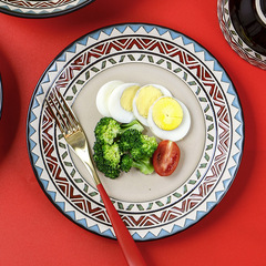 歐美客北歐陶瓷盤子ins 水果盤子餐廳菜盤深盤家用釉下彩平盤瑞格