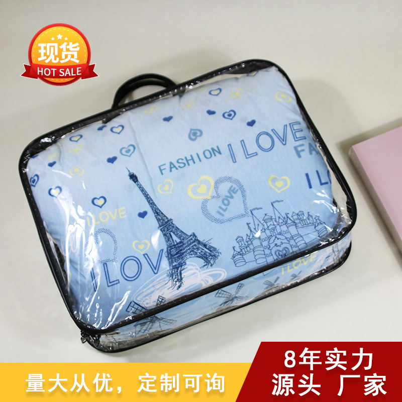 Ready Stock Pvc Transparent Wire Bag for Children's Blankets, Carpet Storage, Electric Blanket Packaging Bag, Transparent Wire Bag
