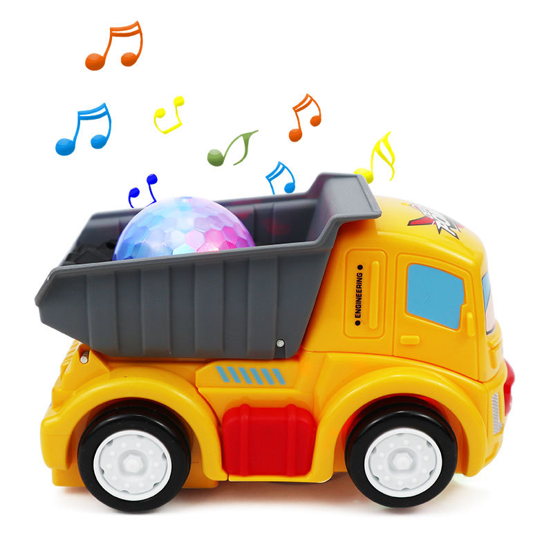 La misma transformación automática de Tiktok apaga la luz de la música giratoria universal eléctrico pequeño puesto DE VEHÍCULOS DE INGENIERÍA juguetes populares para hombres y mujeres