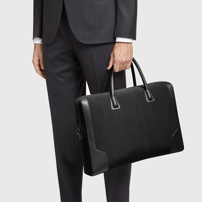 Manufacturers selling men's business computer bags high density flannel large capacity computer bags laptop bags