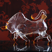 十二生肖玻璃酒瓶 玻璃生肖酒瓶 抬頭牛玻璃酒瓶動物造型泡葯酒瓶