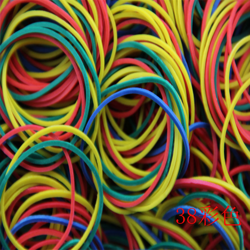 橡皮筋 牛皮筋 橡胶圈 乳胶圈 橡皮圈38彩色