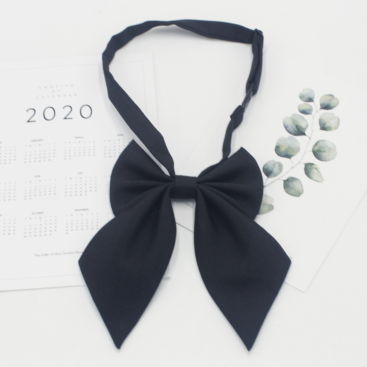 Fábrica de pajarita mate de color sólido al por mayor arco de esquina afilada estilo coreano estilo universitario damas uniforme jk pajarita