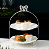 European -style metal cake shelf ceramic snack pallet water fruit plate cake plate baking party wedding decoration