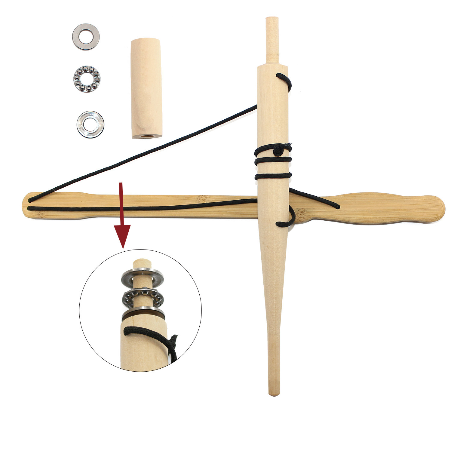 Outdoor-Holzbohrset, Camping-Feuerwerkzeug, Wildnis-Überlebensausrüstung, Trainingsrequisiten für die Studentenentwicklung_voghion.com