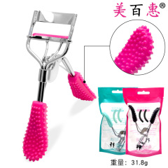 Pink Carbon Steel Drill-Handle Eyelash Curler in Bagged Plastic Handle with Auxiliary Tool – Eyelash Lifting Beauty Tool Manufacturer