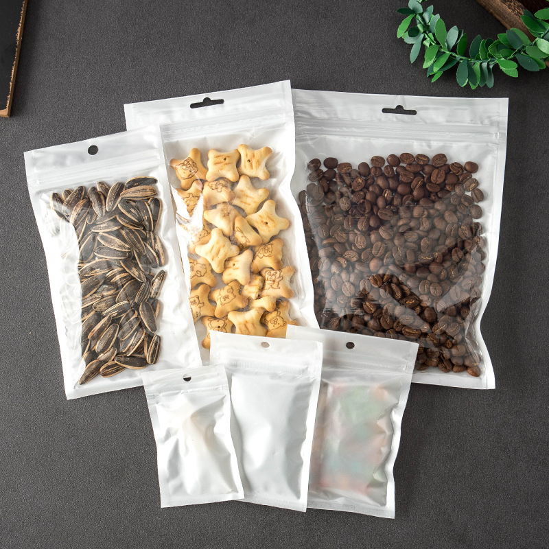 珠光阴阳骨袋半透明塑料袋自封袋数码配件防水袋数据线包装袋