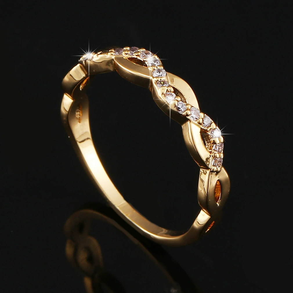 Ring with pigtail, fashionable accessory, ebay, Aliexpress, micro incrustation, wholesale