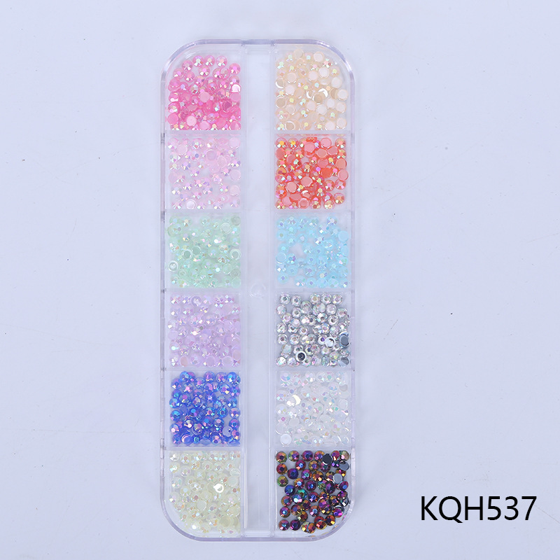 Joyería de uñas conjunto completo arco especial en forma de diamante mezclado perla mágica melocotón corazón lentejuelas uñas joyería de uñas