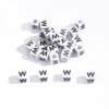 Acrylic square beads with letters, early education, English letters