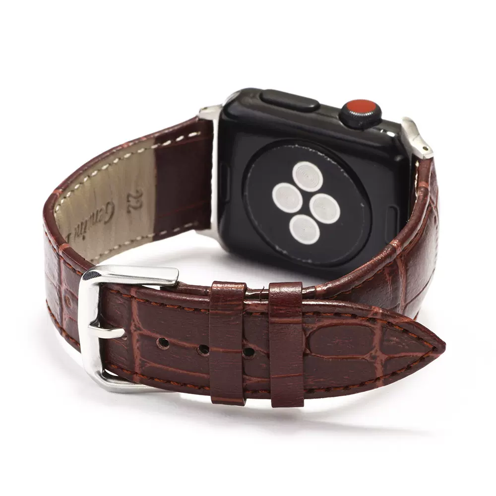 适用于Apple watch的手表带欧美畅销腕带鳄鱼皮苹果通用表带饰品