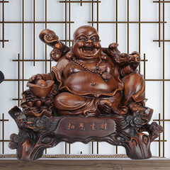 Wholesale big-bellied Maitreya Buddha ornaments for home living rooms, Buddha statues, resin handicrafts, company opening housewarming gifts