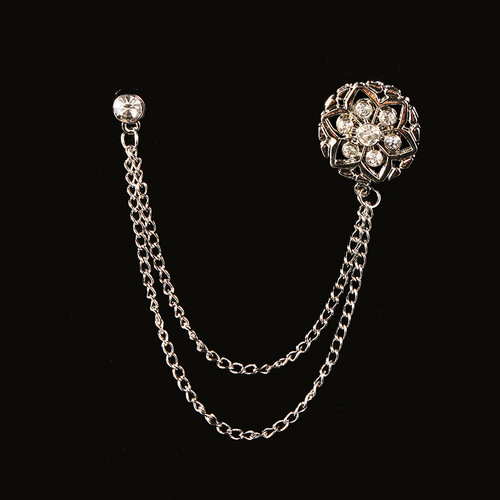 Direct Factory Sale Fashion Trend English Style Chain Brooch Individual Small Clothing Versatile Boutonniere Pin Accessory