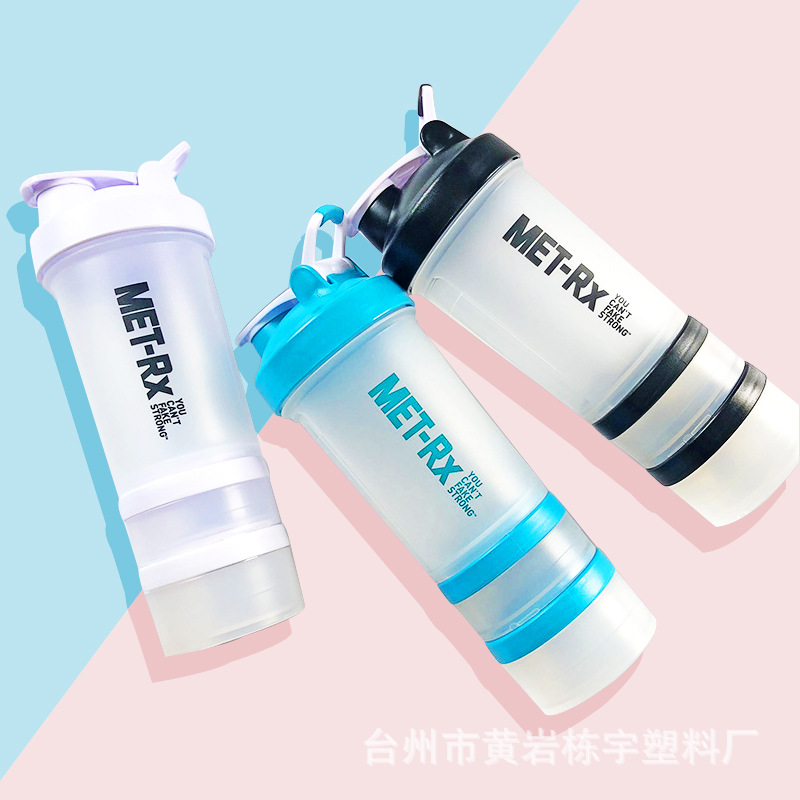 Gran cantidad de polvo de proteína en stock de plástico que aumenta el músculo batido taza gimnasio reemplazo de comida taza deportes taza escala clara