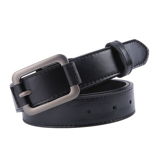 ins Hong Kong style cool belt male trend young student Korean version versatile simple belt female Korean personality black