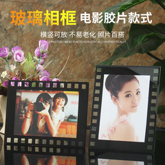 Creative movie film frame 6-inch 7-inch children's photo wedding studio retro crystal glass photo frame display stand