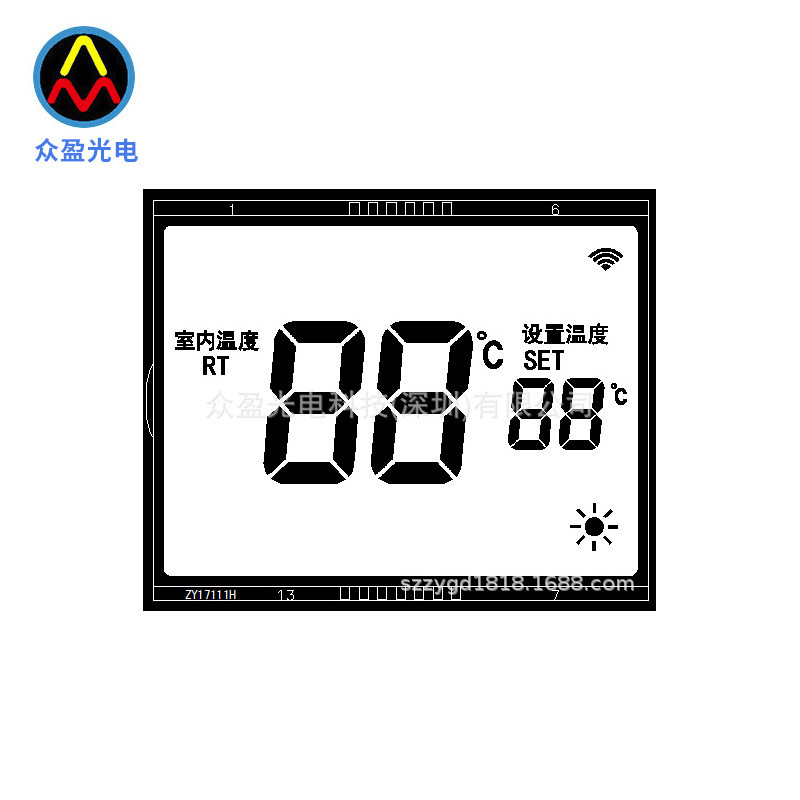 LCD电子器械液晶显示屏 地暖温控器lcd屏幕 3.2寸均匀可调高亮屏